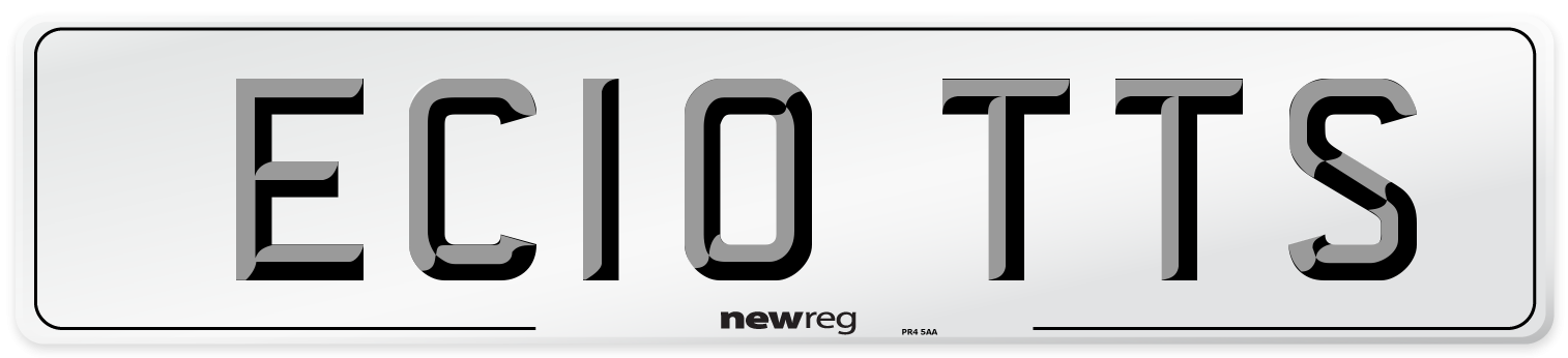 EC10 TTS Number Plate from New Reg